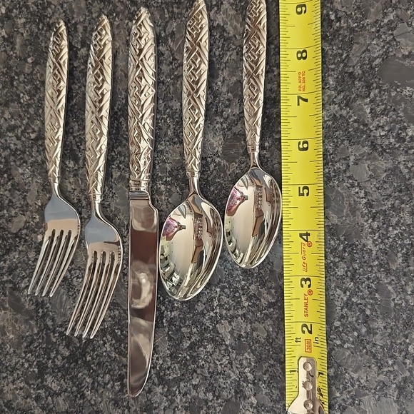 NEW Reed & Barton "English Braid" Stainless Steel 5 Piece Flatware Set - 10 Sets - Picture 9 of 14